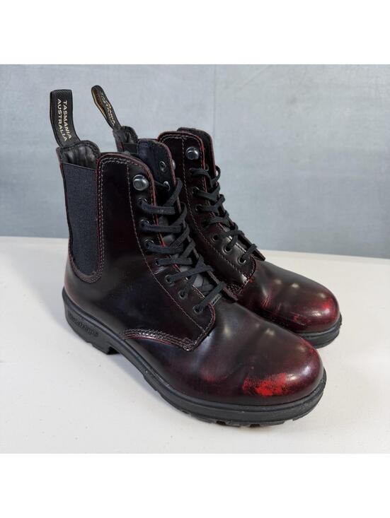 Blundstone Shoes - Blundstone 2220 Original Lace-Up Boots Womens US 7.5 Bordeaux Brush Red